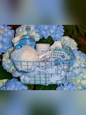Blue Bow Mother's Day Gift Basket